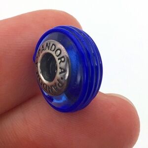 Pandora Blue Ribbon Murano Glass Charm #790612
